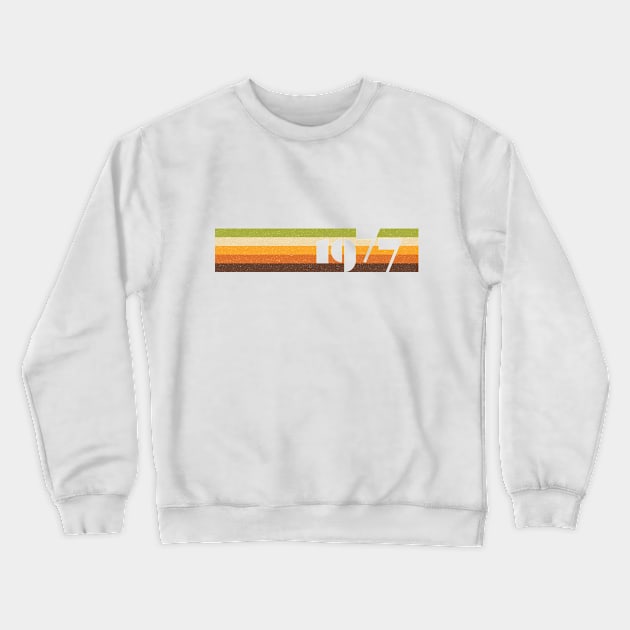 Vintage Retro - 1977 Retro Stripes - '70s Style Crewneck Sweatshirt by Design By Leo